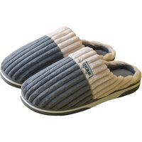 Chaussons d'intérieur en coton pour hommes, grande taille, avec massage lumineux, à bout fermé