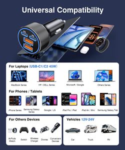 <span class=keywords><strong>Cargador</strong></span> de Coche HYTO 4 en 1 USB-C de 90W con Carga Súper Rápida, Adaptador para Encendedor de Cigarrillos, Multi-Puerto PD/QC para <span class=keywords><strong>iPhone</strong></span> 17, MacBook y Android - Product Image 6