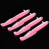 LUTAC Leurre de pêche souple 75mm 2.2g Poisson de boue d'eau douce Flexible T-tail Vivid Swimming Action Multisegment PVC Résistant à la déchirure