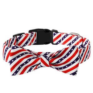 En stock Día DE LA Independencia <span class=keywords><strong>Collar</strong></span> de perro Correa Raya Estrella Bandera americana <span class=keywords><strong>Collar</strong></span> de Mascota - Product Image 2
