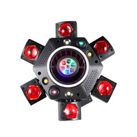 Lumière d'ambiance laser 7-en-1 Stock Abyss-pattern Six-arm Vajra Orb avec télécommande/son/contrôle automatique, idéale pour les événements en extérieur