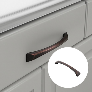 Km2028 Brushed Satin Nickel Tủ Phần Cứng Cong Cong Nhà Bếp Ngăn Kéo Xử Lý Kim Loại Thép Không Gỉ Kéo - Product Image 1