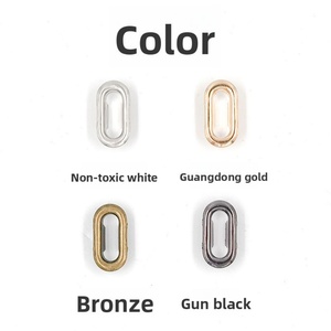 Hebilla metálica en forma de U, tipo ojal, de cobre, con técnica de chapado, para ropa, bolsos y accesorios, tipo ojo de vaca y tipo huevo - Product Image 3