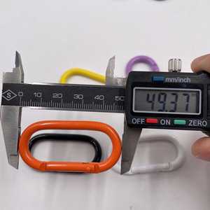 Wholesale High Quality Metal Keychain Oval Ring Spring Buckle DIY Accessories Colorful Carabiner Pendant for <b>Bag</b> Decor - Product Image 4