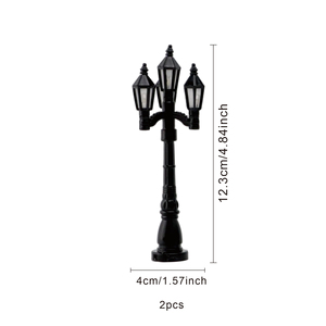 Sáng Tạo Cảnh Trang Trí Giáng Sinh Lightsl 1:12 Búp Bê Nhà Đồ Chơi Mini Đèn Đường Chế Độ Giáng Sinh Đèn Đường - Product Image 6