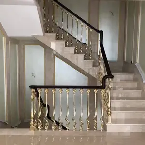 Сборные лестницы золотого цвета алюминиевые перила колонны балюстрады поручни