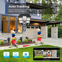 Cámara Solar de 4MP con Iluminación LED, Tres Pantallas, 4G, SIM, Seguridad, CCTV Solar, Monitor Inalámbrico, Cámara IP, Control Remoto, Aplicación V380