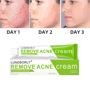 Pretty Cowry Eliminación del acné Crema a base de hierbas Eliminación de cicatrices naturales 3 días Eliminar acné Espinilla Crema facial a base de hierbas - Product Image 2