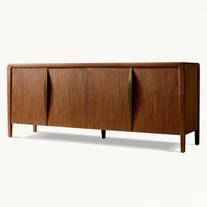 <span class=keywords><strong>Credenze</strong></span> e Buffet di Design Retrò Premium per <span class=keywords><strong>Soggiorno</strong></span> in Legno di Noce Naturale - Product Image 1