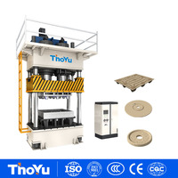 Equipo de Fabricación de Palets de Virutas de Madera ThoYu TY-1250 con Motor, Presión de 1250 Toneladas, Capacidad de 324 Palets/Día