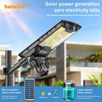 Farola Solar de 600W con Cámara WIFI 4G, Sensor PIR, CCTV Solar Todo en Uno, Visión Nocturna a Todo Color, Luz Solar para Jardín/Carretera