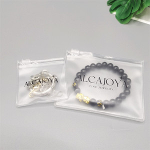 Sacs d'emballage en PVC avec fermeture éclair pour petites boucles d'oreilles, avec logo personnalisé, pochette à bijoux recyclée, sac en plastique à fermeture éclair, mini - Product Image 1