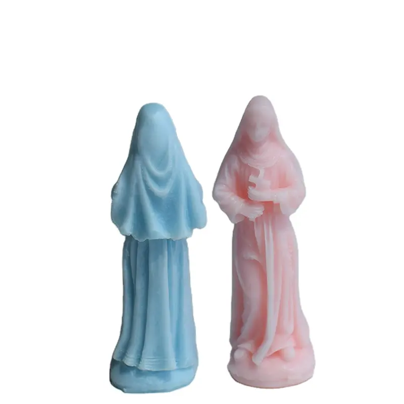 DIY Mary Kerzen form Aroma therapie Kerze Seifen form 3D betende Jungfrau Statue Silikon Aroma therapie Kerzen form