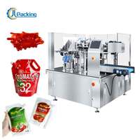 Machine d'emballage automatique rotative pour sachets préformés, remplissage et scellage de sachets Doypack pour ketchup, sauce tomate, pâte