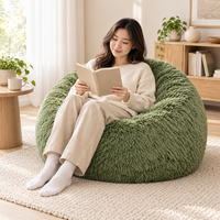 Housse de pouf en peluche vide à remplir soi-même pour billes de pouf ou vêtements en peluche, housse de siège lounge confortable, décoration intérieure