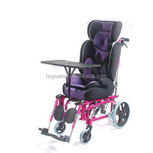 Silla de Ruedas para Niños con Parálisis Cerebral de Alta Calidad, Marco de Aleación de Aluminio, de 2 a 12 Años, Color Morado, Reposapiés Desmontable, Manual - Product Image 2