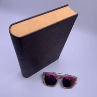Lunettes de soleil personnalisées Rangement des montures optiques Sac de spectacle Présentoir de lunettes Brillenkoker en forme de livre Étuis à 4 fentes pour lunettes