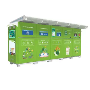 Top selling high quality self-service reverse vending machine for cans/ PET bottles/ glass/ metal/ paper/ mobile phones