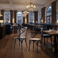 Chaise de salle à manger en bois de bouleau massif, moderne, empilable, pour banquets, restaurants, hôtels, mariages, utilisation intérieure et extérieure