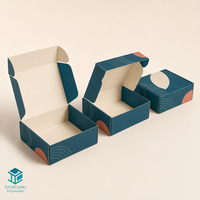 Boîtes d'expédition en carton ondulé avec logo personnalisé, finition brillante, pliables