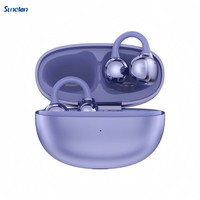Écouteurs sans fil Sunelan à clipser sur l'oreille, casque 5.4 avec double micro ENC, résistant à la transpiration IPX5, crochet d'oreille en silicone, vente en gros