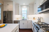 Lemari Dapur Modular Custom Goldtop, Papan Melamin Ramah Lingkungan, Tahan Api, Tahan Lama, Modern untuk Renovasi Rumah Apartemen