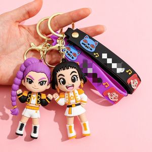 Kedatangan Baru Gantungan Kunci Kartun 3D PVC KPOP Gaya Anime Ornamen Tas Karet Silikon Cincin Kunci - Product Image 4