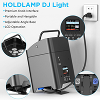 Focos LED RGBWA UV Inalámbricos con Control por Aplicación/Dmx512, Batería Recargable, IP33, Precio Económico, para DJ, Bodas, Conciertos, Iluminación de Escenarios
