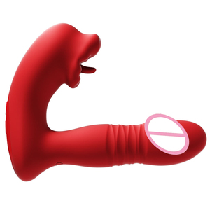 Giocattoli Sessuali per Adulti Controllabili via App, Vibratore Telescopico 2in1 con Funzione di Leccata, Massaggiatore <span class=keywords><strong>Clitorideo</strong></span> a Doppia Stimolazione per Donne - Product Image 1