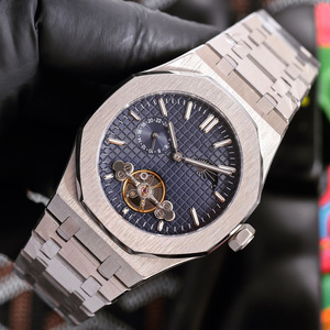 Luxury Custom Tourbillon <b>Automatic</b> Watch for Men Blue Dial Stainless Steel Business <b>Wristwatch</b> Wholesale - Product Image 3
