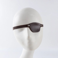Penutup Mata Bajak Laut Renaisans Abad Pertengahan Baru Penutup Mata Kulit PU Masker Mata Tunggal Kostum Cosplay Halloween Hadiah Fashion