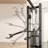 Machine à Crossover à Câbles Poulies Hautes et Basses, Équipement de Gymnastique à Domicile Entraîneur Fonctionnel, Exercice Complet du Corps, Écarté à la Poulie