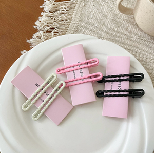 Accesorios para el cabello de estilo nuevo de Dongdaemun de Corea del Sur, pinza lateral rosa exquisita para niña, pinza de pico de pato, accesorios de joyería - Product Image 3