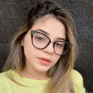 Gafas de Computadora con Marco Óptico Retro Transparente Anti Luz Azul 2021, Gafas de Mujer con Marco de Ojo de Gato TR90 con Bisagras de Resorte - Product Image 2