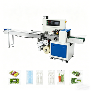 Multi-function Food Packaging Wrapping Packing Machine Auto Horizontal Pillow Bag Honey Spoon Flow Packing Machine - Product Image 1