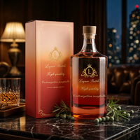 Luxe 500ml cilinderfles van superflintglas met kurkstop, glazen stop, heldere zware bodem, geschikt voor sterke drank, whisky, brandewijn, decanter, bulkverpakking
