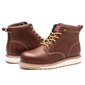 Stivali <span class=keywords><strong>da</strong></span> <span class=keywords><strong>Lavoro</strong></span> <span class=keywords><strong>da</strong></span> Uomo di Alta Gamma in Vera Pelle Marrone con Lacci <span class=keywords><strong>Scarpe</strong></span> <span class=keywords><strong>da</strong></span> <span class=keywords><strong>Lavoro</strong></span> Resistenti <span class=keywords><strong>Estive</strong></span> e Autunnali - Product Image 3