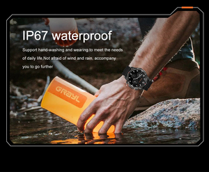 Montre intelligente ZongX 410mAh DK86 avec lampe de poche, boussole, NFC, appel SOS, cadran personnalisé, fonctionnement rapide <span class=keywords><strong>pour</strong></span> hommes - Product Image 5