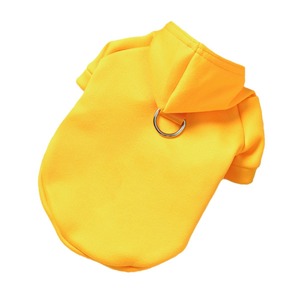 Sudadera con capucha para mascotas, color sólido, poliéster, con hebilla para correa, para perros, para otoño e invierno. - Product Image 5
