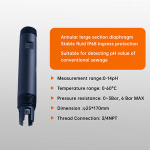 Fabriek Hete Verkoop Hoge Kwaliteit Goedkope Plastic Waterbehandeling 0-14ph Sonde <span class=keywords><strong>Water</strong></span> Monitoring Ph Elektrode Online Ph <span class=keywords><strong>Sensor</strong></span> - Product Image 6