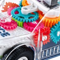 Jouet de voiture de police transparent à succès avec rotation à 360°, son et lumière, éducatif STEM, meilleur cadeau pour enfants
