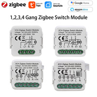 Mini Interruptor Inteligente WiFi TUYA Smart Life 10A, Módulo Zigbee, Relé Interruptor, Disyuntor WiFi, Control Remoto de Luz para Alexa, Google Smart Home