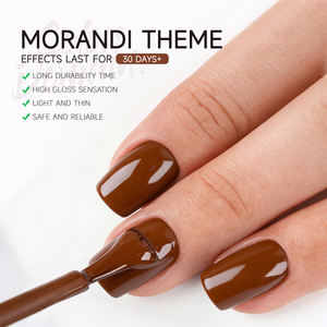 AiBevoow - Proveedor Profesional de Uñas, Kit de Esmalte de Uñas en Gel de 6 Piezas de 15 ml, Tema Morandi, Larga Duración, Secado con Lámpara UV - Product Image 2