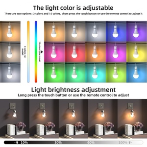 Lámpara de Mesa Táctil Recargable por USB con Control Remoto, Bombilla LED Inteligente RGBCW, Gran Venta - Product Image 4