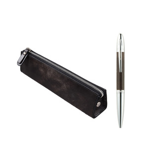Genuine leather pencil case/stationery <b>box</b> gift set, Korean style business fountain <b>pen</b> protective cover, 3D zipper <b>pen</b> case, - Product Image 1