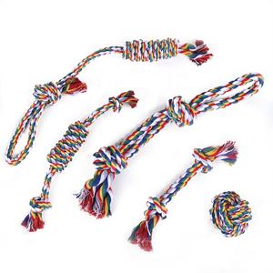 Toptan ucuz 10 paket pamuk halat köpek çiğnemek oyuncak LOGO ile 2017 moda özel karikatür squeaky pet oyuncaklar köpek için - Product Image 4