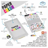 Chipboard M5Stack M5Paper Color ESP32-S3 Dev Kit, Layar E-Ink SPECTRA 6 4 Inci, 600*400 Konsumsi Daya Rendah Visibilitas Tinggi