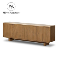 Meuble TV en marbre naturel moderne, meuble de rangement en chêne massif, console multimédia rectangulaire pour salon, meuble TV avec rangement