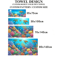 Grande serviette de plage surdimensionnée 35 x 70 pouces, motif personnalisé, en microfibre, sans sable, avec logo, pour piscine, gym, yoga, voyage
