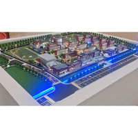 Maquette 3D Commerciale Moderne en Plastique Bisini pour Boîtes à Sable, Villas, Écoles et Projets Immobiliers